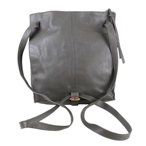 Kooba GRAY GENUINE LEATHER BACKPACK CONVERTIBLE SHOULDER BAG X-BODY PURSE - Picture 8 of 16